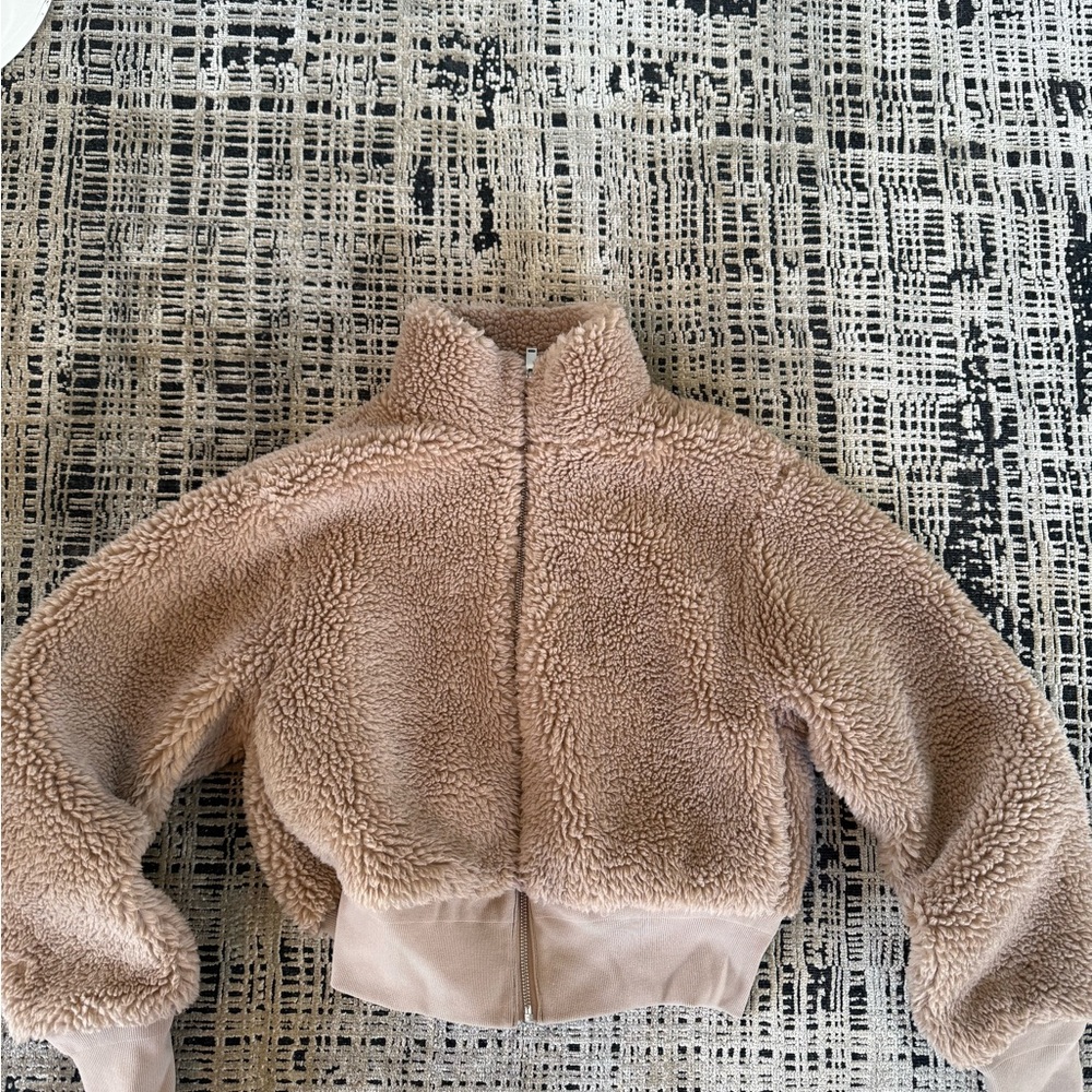 Aritzia Teddy Jacket in Light Brown